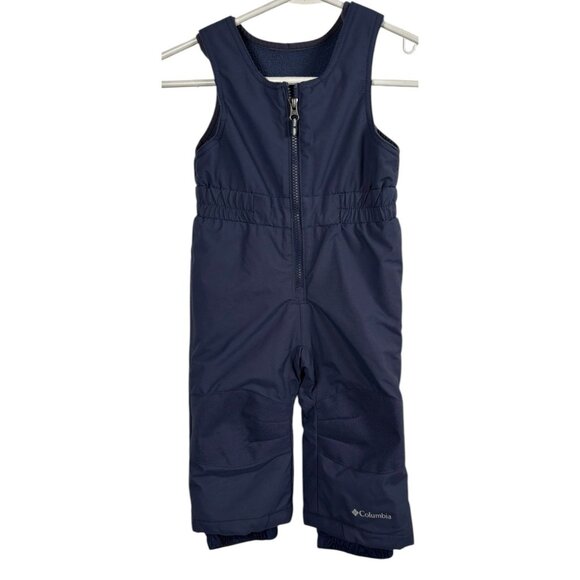 Columbia Bib Snow Pants Toddler 18-24 M Navy Blue Reinforced Omni-Tech - Picture 4 of 4